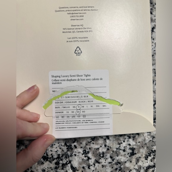 Sheertex luxury shaping semi-sheer rip resist tights - Picture 4 of 4